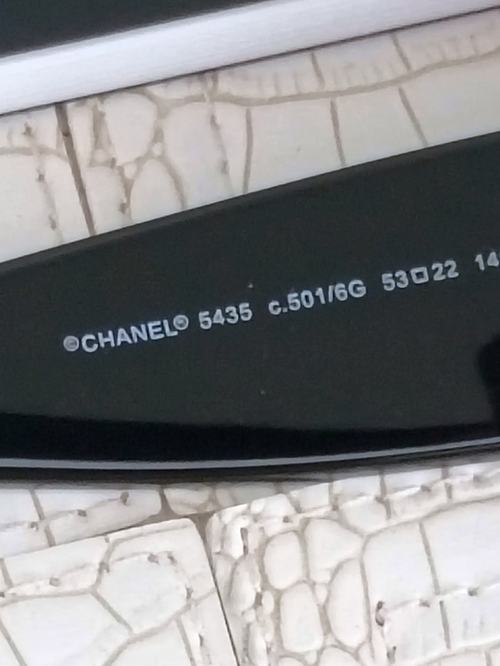 New Chanel 5435 C.501/6G Black/Gold, Grey Gradient Lens RECTANGLE SUNGLASSES . main image 15